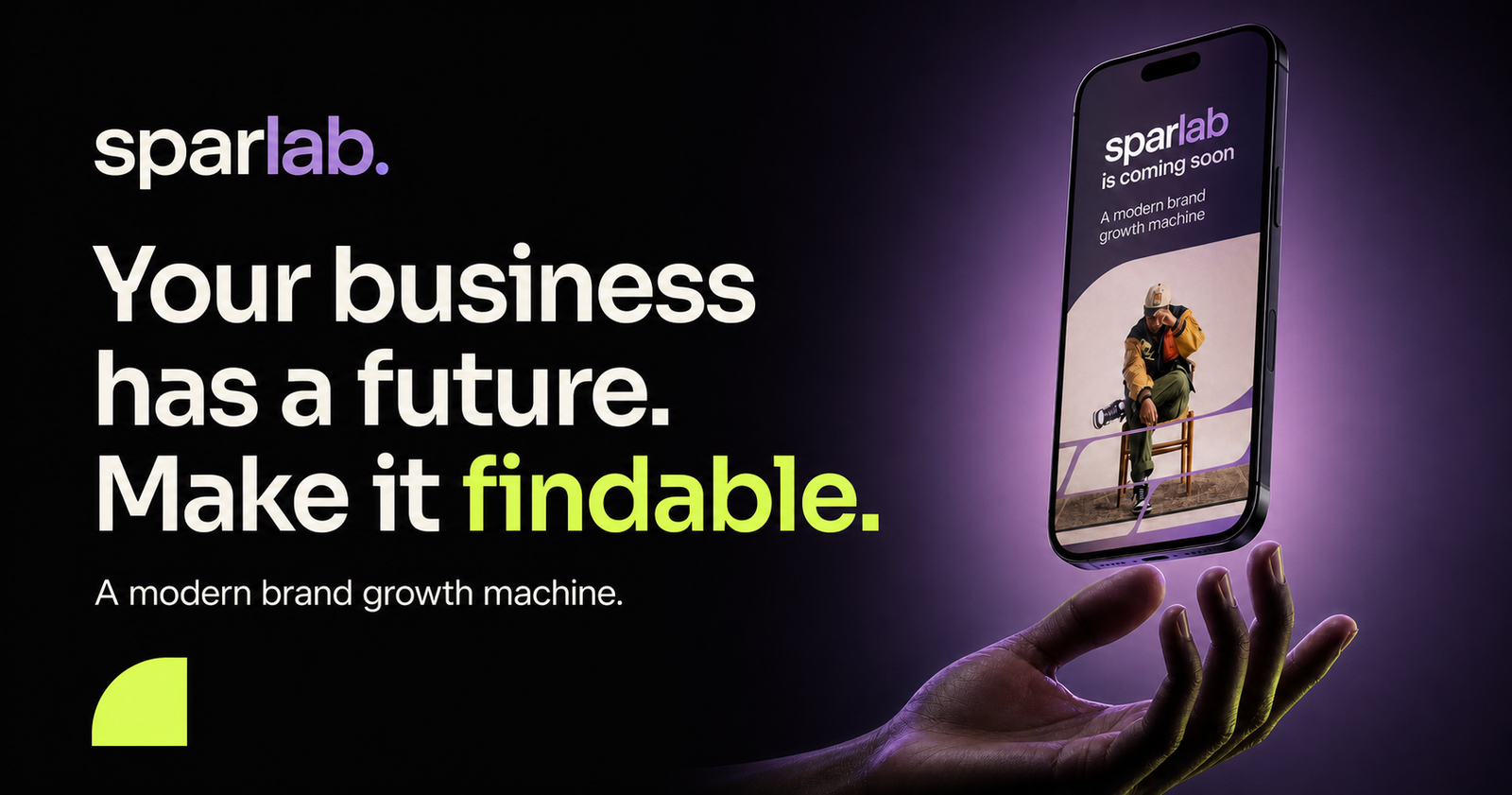 Sparlab is coming soon — a modern brand growth machine helping businesses become findable